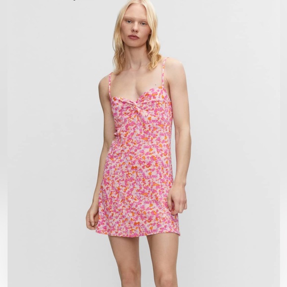 Mango Floral Mini Dress - Picture 1 of 4